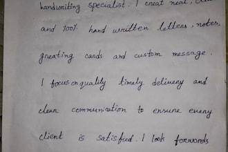 write anything with my best handwriting