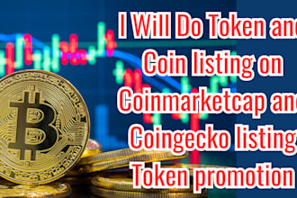 token and coin listing on coinmarketcap and coingecko listing token promotion