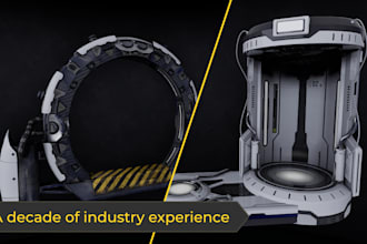 create a 3d sci fi hard surface model, asset or game prop
