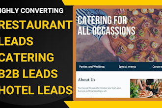 generate restaurant leads catering service leads b2b leads