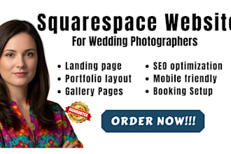 design an elegant squarespace website for wedding and lifestyle photographers