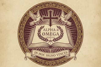 design a unique vintage christian logo for your ministry, church, or faith based