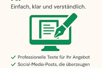 create 10 social media posts with ai optimized german texts