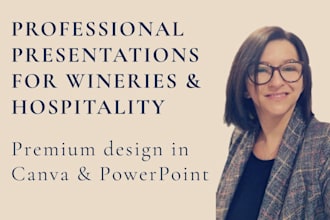 create professional wine and hospitality presentations