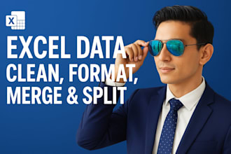 clean, format, merge, split, and organize your excel data