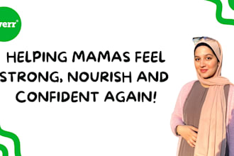 be your dietician and create personalized postpartum meal plan