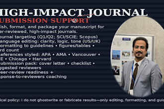 help you get published in high impact factor, peer reviewed journals