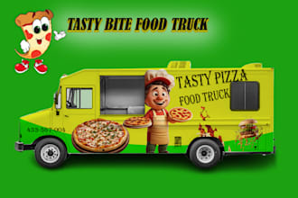 design food truck wrap design, food trailer wrap design