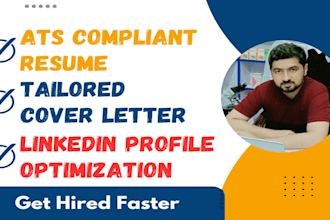 help in crafting ats resume, tailored cover letter and linkedin optimization