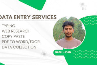 do data entry, copy paste, excel, pdf to excel data, lead generation