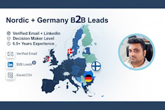 verified b2b email and linkedin leads sweden, norway denmark finland and germany