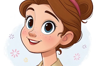 draw disney style cartoon portrait