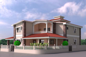 design modern 3d elevation for your house, bungalow, or commercial building