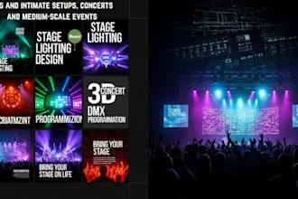 create realistic stage lighting visuals and custom lighting concepts