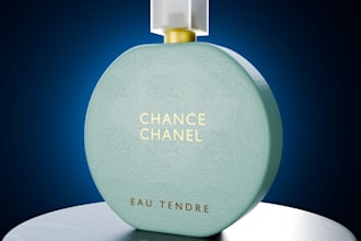 create high quality 3d cosmetic and perfume product renders