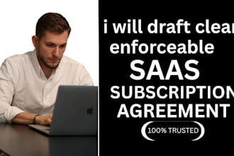 draft a professional saas or subscription agreement for your software business