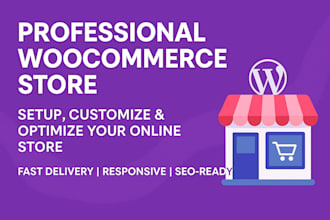 create a professional wordpress ecommerce website
