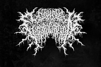 create gothic, black metal, death metal font logo