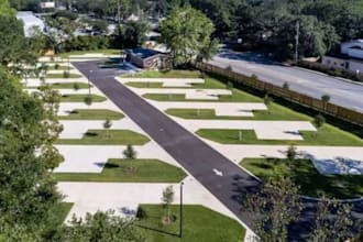 do rv park, caravan park, campground map, vector map and traffic control plan