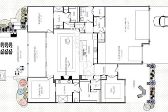 design 2d landscape plan, site plan, terrace, patio landscape design