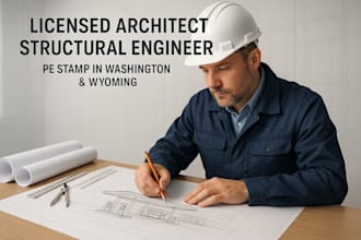 licensed architect, structural engineer, pe stamp in washington, wyoming