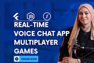build a real time voice chat app with multiplayer games in flutter and node js