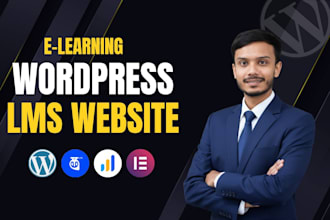 create elearning website with lms for online courses