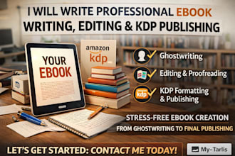 write professional ebook writing editing  KDP publishing