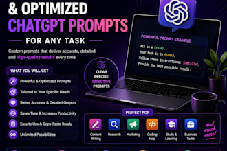 create powerful and optimized chatgpt prompts for any task
