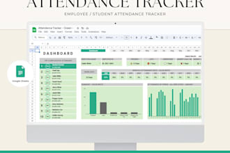 create automated excel attendance trackers with dashboard and timesheet