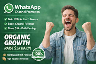 whatsapp channel promotion grow 90k channel followers whatsapp channel promotion