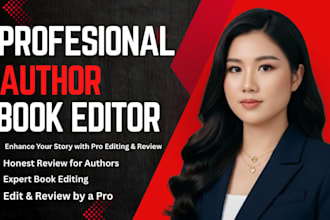 professionally author editor and polish your book or manuscript with expert care