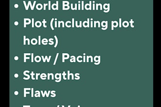 provide developmental editing for your fiction novel