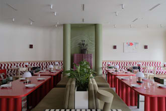 layout 3d restaurant space,bar wine interior,furniture design,pizza shop render