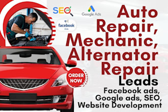 generate auto repair mechanic leads oem part auto parts leads build website