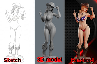 convert 2d image, drawing to print ready 3d stl model for 3d printing prototype