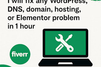 fix your wordpress, dns, hosting, or elementor problem fast