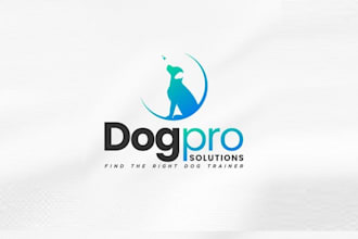 design modern dog pro solutions logo