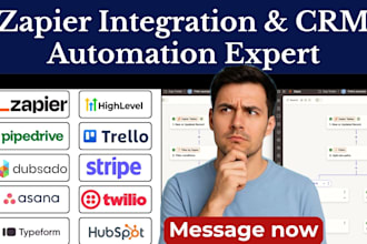 integrate gohighlevel pipedrive zapier asana trello dubsado 17hats stripe twilio