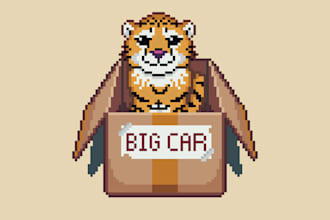 make a pixel design for merchandise