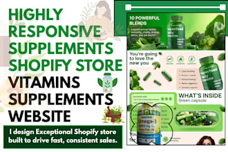 design health supplement shopify nutrition store vitamin peptide website