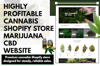 design cannabis shopify cbd store hemp tobacco marijuana weed vape ciger website