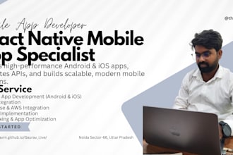 develop scalable mobile apps with firebase apis and AWS react native