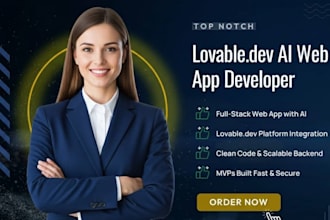 develop lovable ai web apps, saas mvp with supabase backend