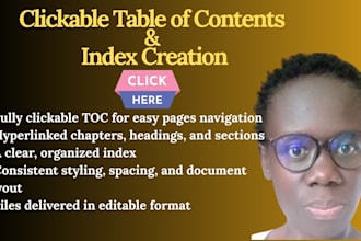 create a clickable table of contents and index for your book