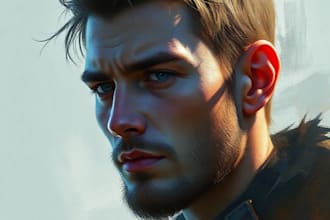 paint a realistic conceptual or fantasy digital portrait