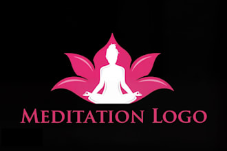 do modern beauty yoga spa skincare meditation logo design