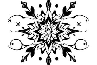 make a line art design and minimalist tattoo for you