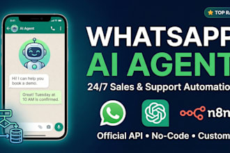 create whatsapp ai agent and API integration with n8n