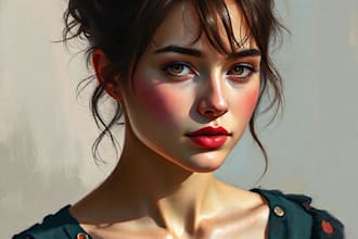 create oil painting, digital oil painting